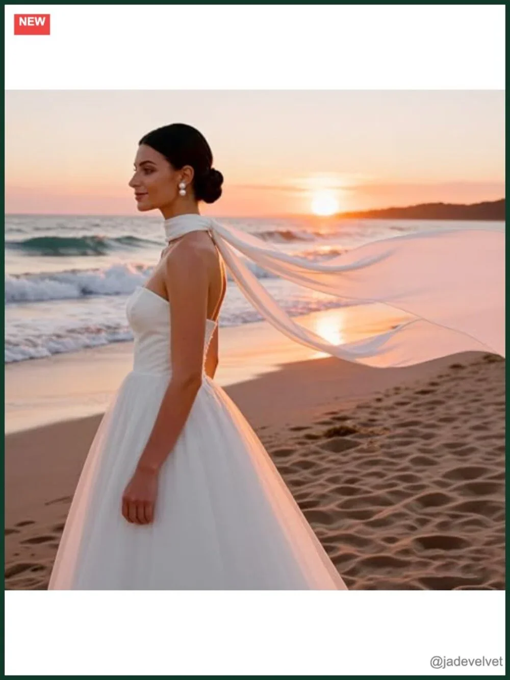 Chiffon Long Bridal Scarf Wedding Shawl Tulle Wrap Ceremony Reception